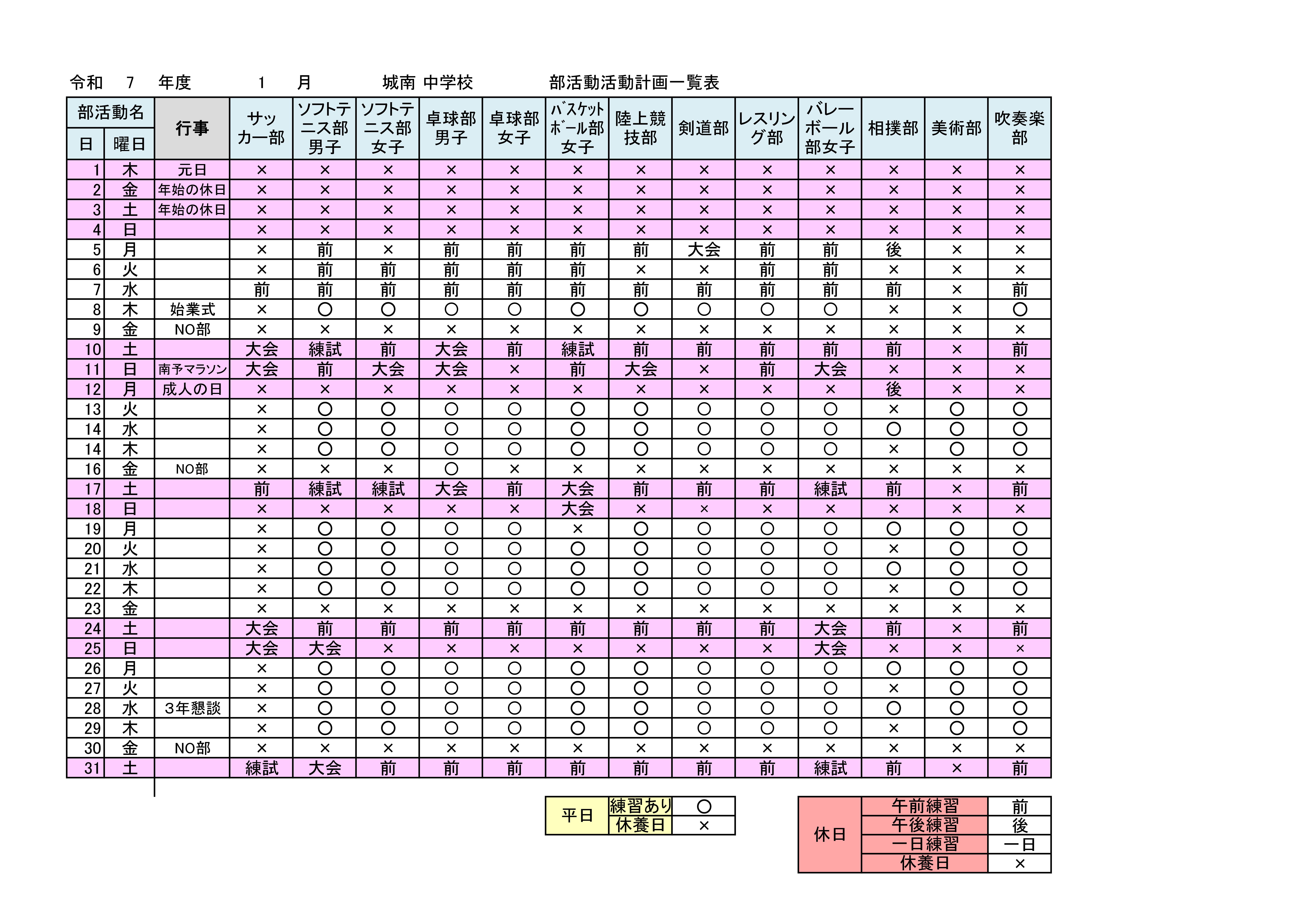 R7_部活動活動計画_１月
